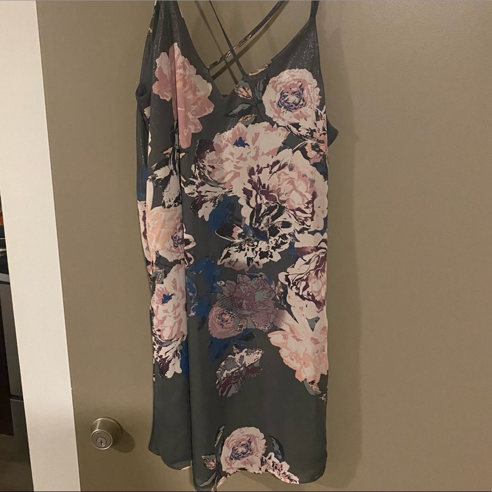 Rose spaghetti strap dress